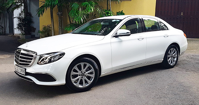 Mercedes Benz new E Class luxury car for hire at Malkey Rent A Car Colombo