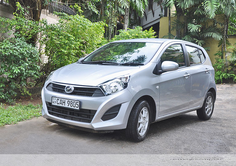 Perodua Axia for rent at Malkey Rent A Car Colombo