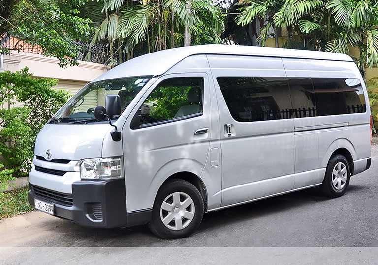 Toyota Grand Cabin 12 seater for hire at Malkey Rent A Car Colombo