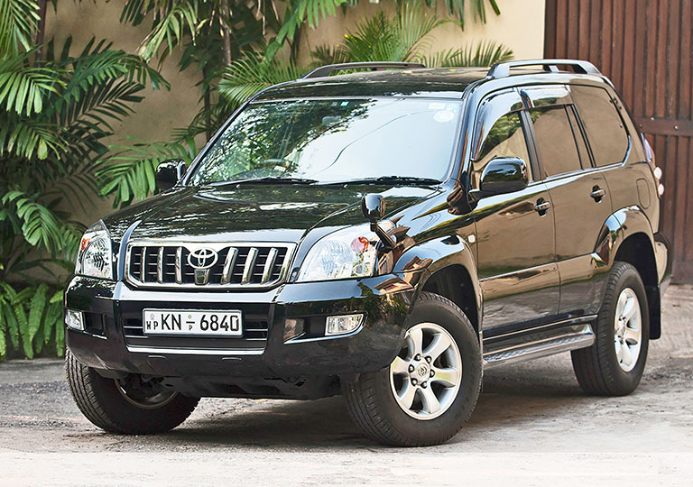 Toyota Land Cruiser Prado TRJ 120 at Malkey Rent A Car Colombo