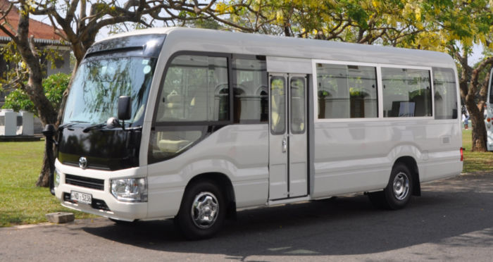 Toyota Coaster 2017 at Malkey Rent A Car Colombo