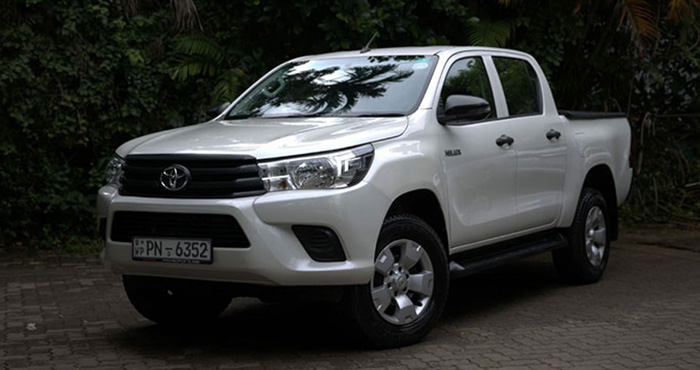 Toyota Hilux double cab 4WD for hire at Malkey Rent A Car Colombo