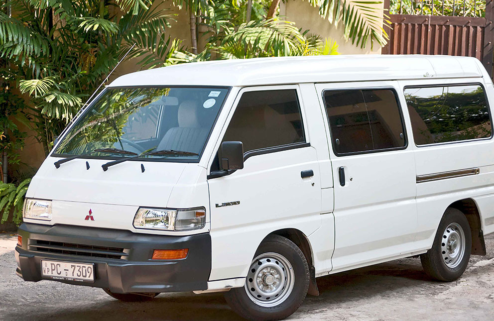 Mitsubishi L300 van at Malkey Rent A Car Colombo