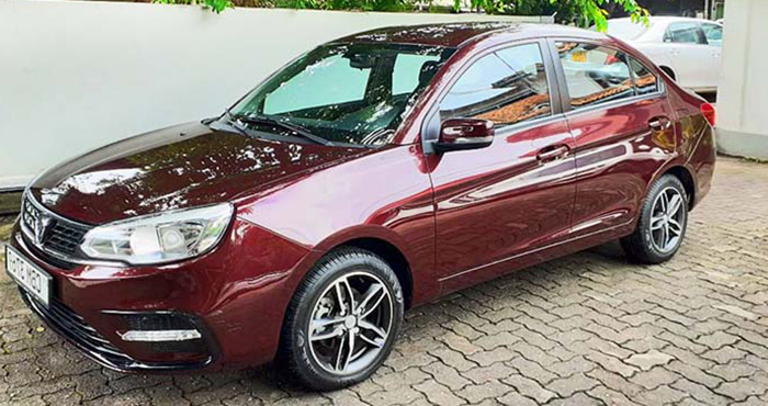 Proton Saga sedan for hire at Malkey Rent A Car Colombo