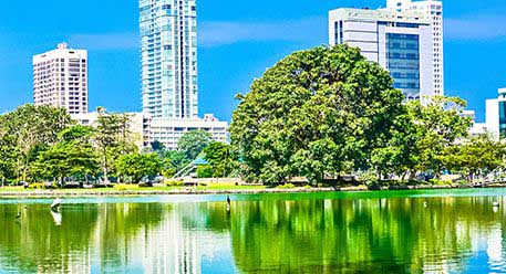 Colombo city skyline in Sri Lanka