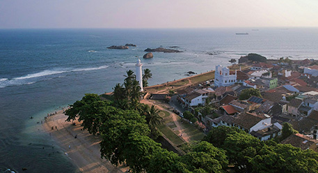 Aerial view of the Galle Fort 