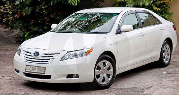 Toyota Camry luxury sedan for hire at Malkey Rent A Car Colombo