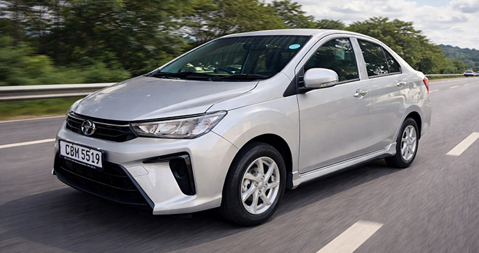 Perodua Bezza 2025 model for hire at Malkey Rent A Car Colombo