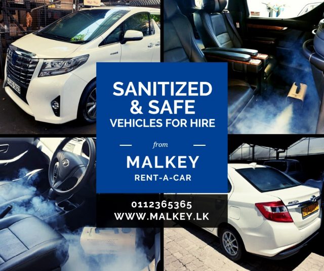 Sanitized and Safe Vehicles for Hire on Self-Drive and With driver Basis Covid19 Covid Colombo Sri Lanka Taxi Transport Travel Public Precautions Protection